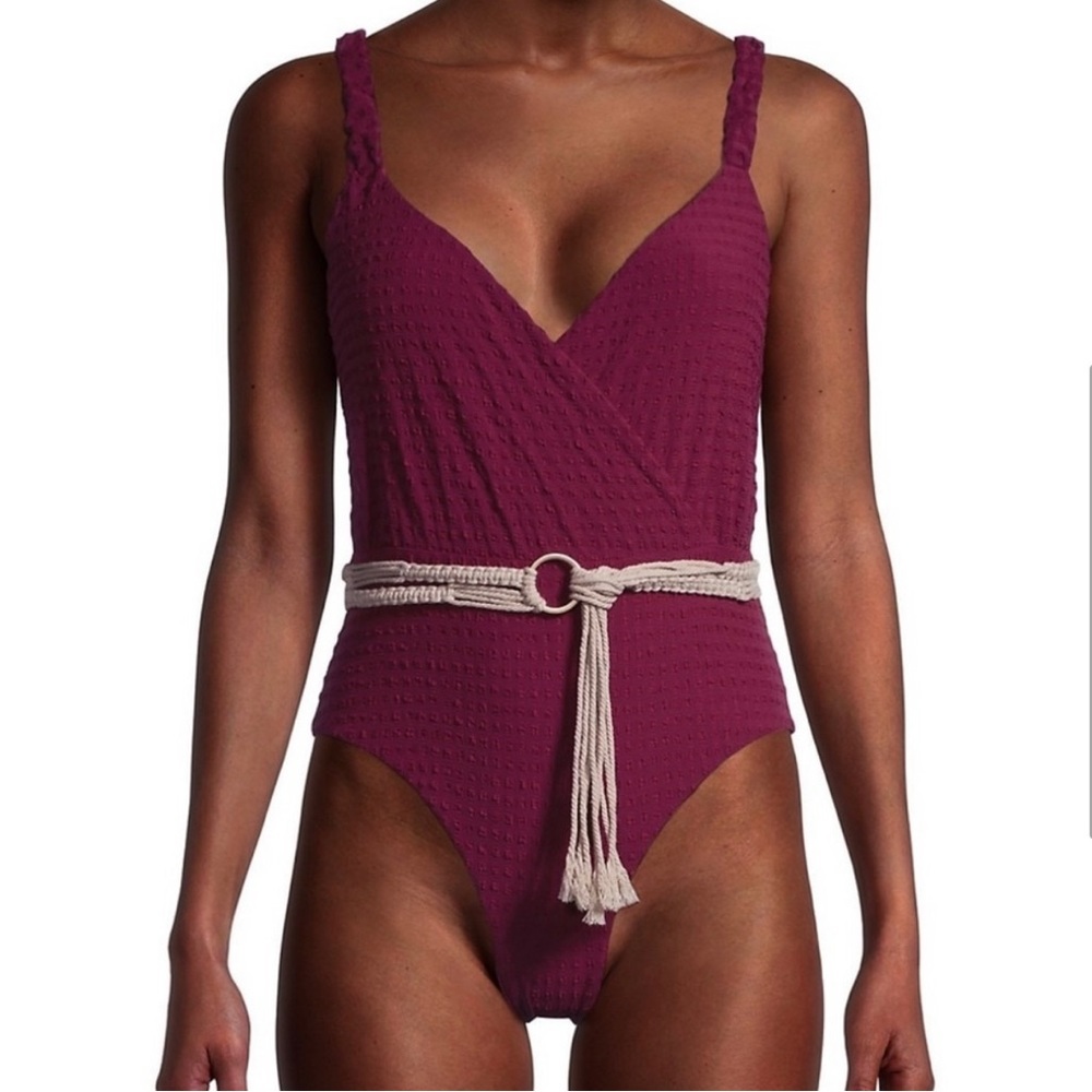 Elegant Purple One-Piece Swimsuit